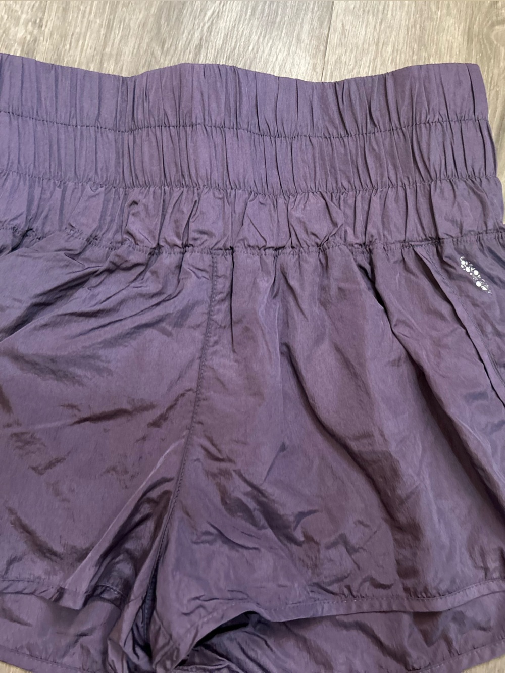 FP Movement by Free People Plum Athletic Shorts with Elastic Waist